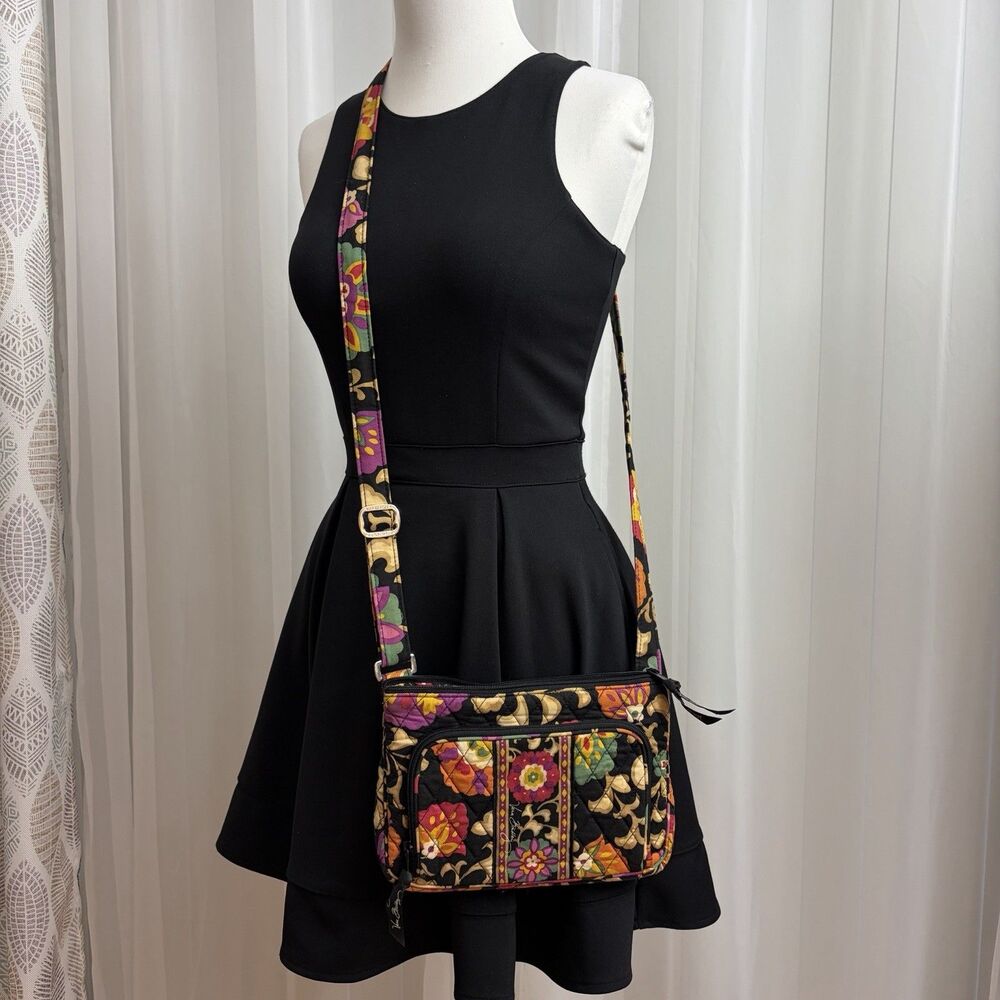 Vera Bradley Multicolored Floral Adjustable Strap Crossbody Bag Purse